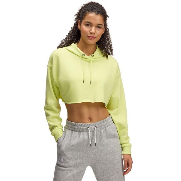 Under Armour Womens/Ladies Icon Terry Cropped Hoodie / Yellow